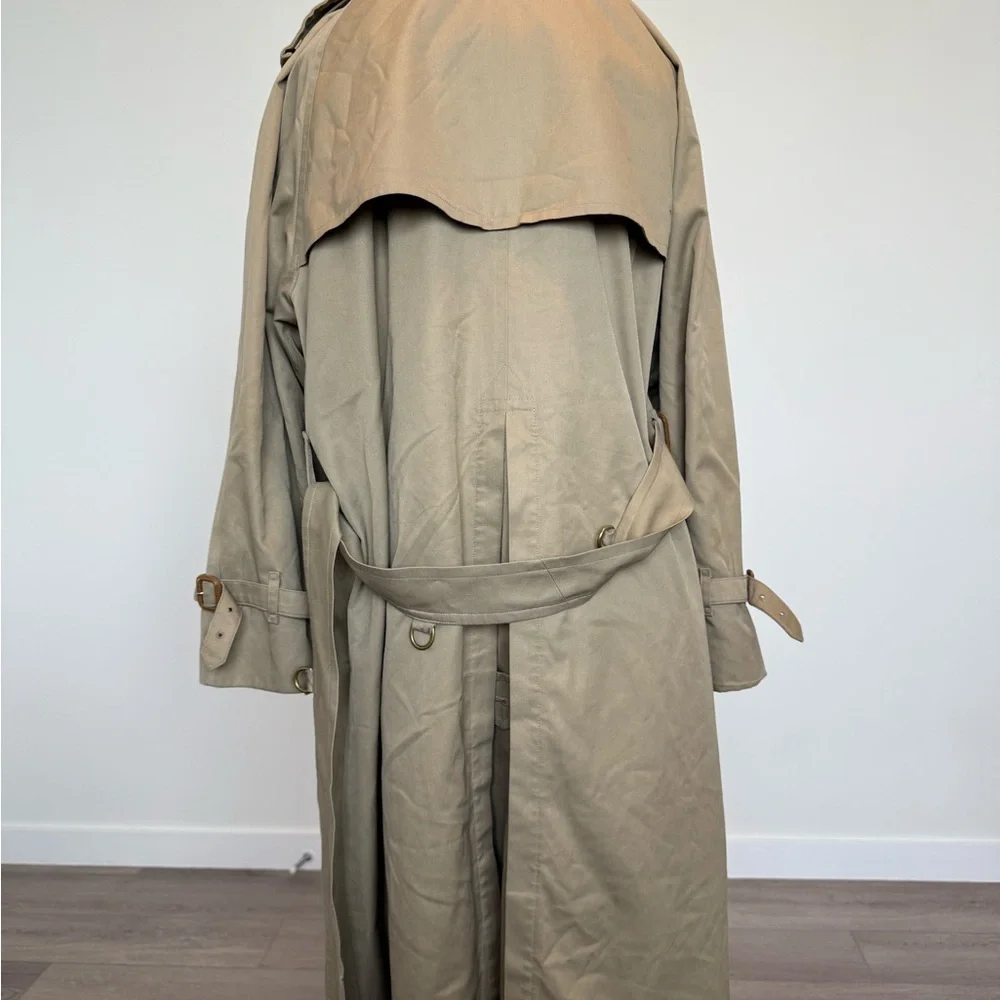 Burberry Khaki Double-Breasted Trench Coat - Picture 5 of 6